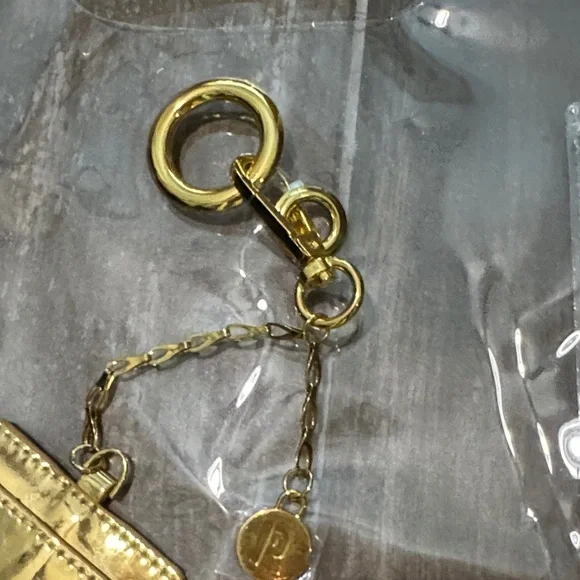 Paco Rabanne Transparent Tote with Gold chain Accent & card holder - Picture 5 of 8